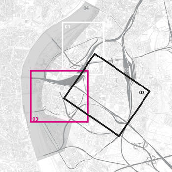 Konzeption und Organisation von Symposium und Workshop Rechtsrheinische Perspektiven zur Generierung städtebaulicher Entwurfsideen für den rechtsrheinischen Kernraum Kölns. Im Auftrag der Stadt Köln, 2010/2011. 